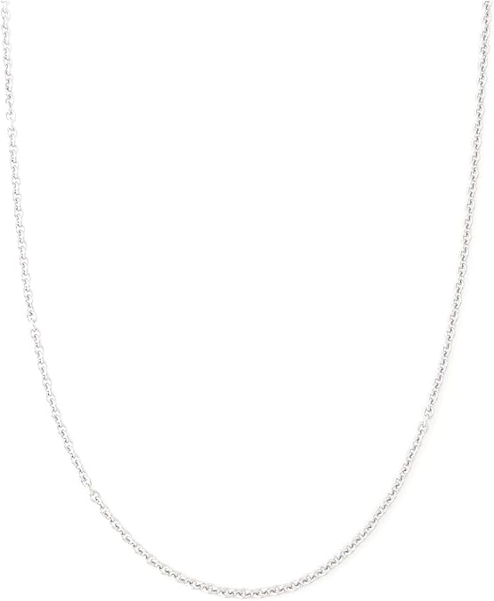 2MM Stainless Steel Necklace - Thin Cable Chain for Women & Men, Silver Chains for Pendant Addition or Alone - 16-30 Inch Available
