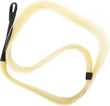 2.6Ft Length Natural Horsetail Bow Replacement Hair for Violin Viola Cello Chinese Erhu or Other Stringed Instruments