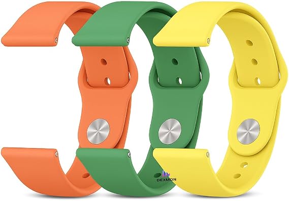 Samsung ile Uyumlu Galaxy Watch 4/5/6/7/fe/40/40/44 Classic 42/43/46/47mm Uyumlu 20mm 3'lü PAKET Silikon Kordon Seti
