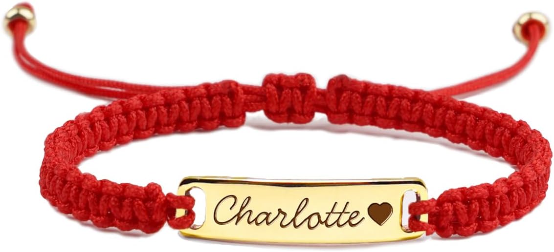 Personalized Name Bracelet, Adjustable Braided Cord Design