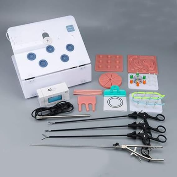 Laparoscopic Endo Trainer Simulator Laparoscopy Simulation Trainer Training Box 10 Suture Material Models Gynecological Laparoscopy Simulation Training 4 Device Watch Models