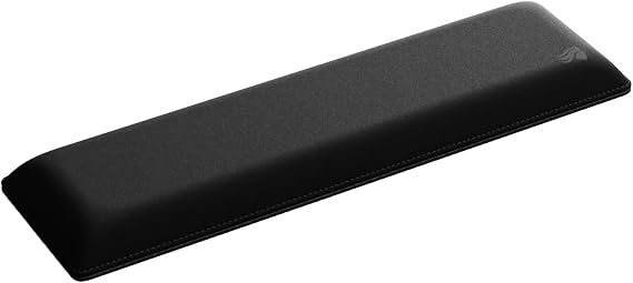 Glorious Keyboard Wrist Support - Non-Wearing Stitched Edges, Smooth Fabric Surface, Anti-Slip Rubber Base, Medium Hardness, Black - TKL / 87%