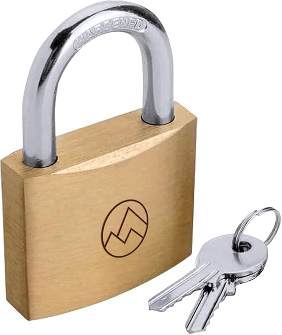 FJM Mountain Series BP150A-60 Solid Brass Padlocks with Same Key, Home Improvement Door Lock, Weatherproof TSA Locks for Luggage, with 3 Master Locks, Wide Keyed Alike, 1 12