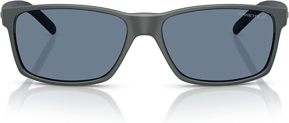 ARNETTE Unisex Sunglasses Rubber Black Frame, Polarized Dark Grey Lenses, 58MM