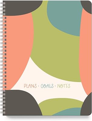 Designer Papers, Flex Cover Undated Weekly Monthly Planners, Color Blocking - 12 Month Calendar - Work, Back-to-School Supplies, Planning Goals, Personal Notes