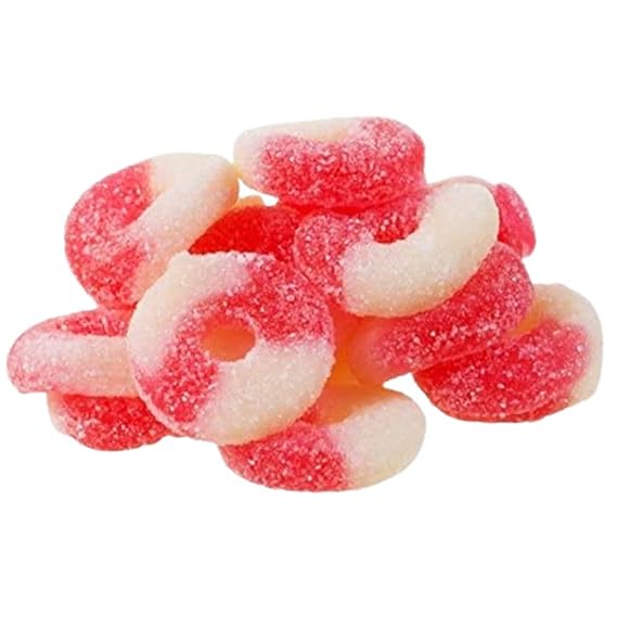 Gummy Rings Candy | 1lb Bulk Pack | Watermelon Flavored Gummy Rings | Sweet & Sour Chewy Treats for Party Favors, Desserts, and Snack Time