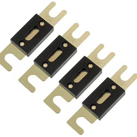 30 Amp ANL Blade Fuse 4Pcs for Car Audio and Video System (30A ANL Fuse)
