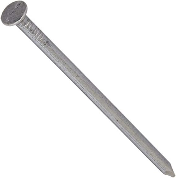 Fas-N-Tite Bright Common Framing Nails for Decks 16d #8 x 3-1/2", 5 lb Box | Heavy shank resists bending, flat head, sharp point, for wood and general interior construction, unplated steel, dry use