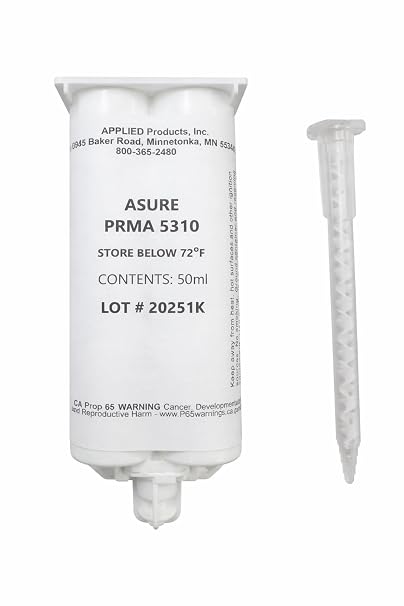 Fiberglass Supply Depot Advanced Adhesive Systems AAS 5310 All Purpose High Strength MMA Adhesive 50ml/1.7oz Cartridge with Static Mixing Tip (Compare to Plexus MA310)