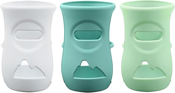 1pc/3pcs Silicone Baby Bottle Sleeves – 120ml/240ml for Glass Bottles, Wear Resistant Protective Covers