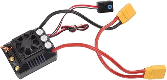 RC Electronic Speed Controller, Aluminum Alloy Plastic 160A 8S RC Car ESC Replacement with Plug for ZD Racing 1/7 MX 07 MAX6