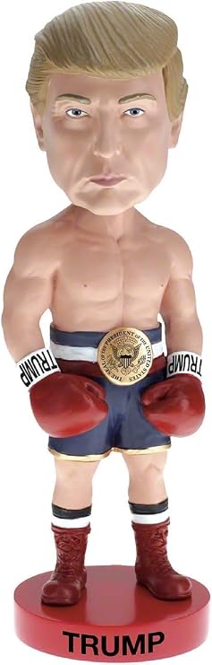 Royal Bobbles Donald Trump Boxer Never Surrender, 45th President of The United States - Knuckleheads Political Satire Collection 7.9 Inches Tall Collectible Bobblehead Statue