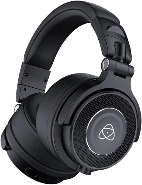 Atomos StudioSonic Professional Wired Over-Ear Headphones Studio Monitor Sound Quality for Recording, Mixing & Content Creation Black | Studio Monitor Sound Quality for Recording