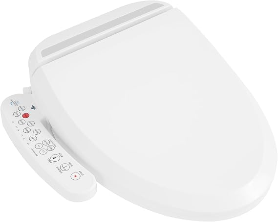Electric Bidet Toilet Seat, Smart Heated Water Luxury Bidet Toilet Seat, Self Cleaning Nozzle, Tankless, Smart Touch Panel & Temperature Control, Electric Heated Bidet Seat with Self Cleaning Nozzle