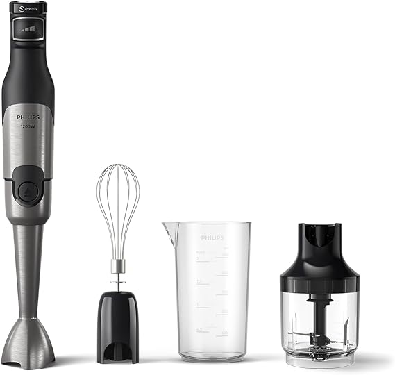 Philips Hand Blender 5000 Series, 1200W ProMix Technology, Black