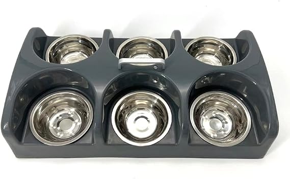 Puppy Feeding System 6 Litter Multiple Dog Bowl Feeder Puppy Feeder Station, Weaning Dish Puppy's Feeding