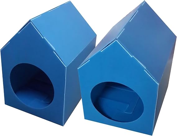 Plastik Kedi evi 2li set katlanır su geçirmez sokak hayvanları için yuva
