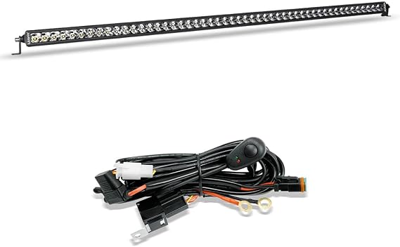LASFIT 52 inch LED Light Bar Slim Light Bar Combo Beam with Wiring Harness 1 Lead