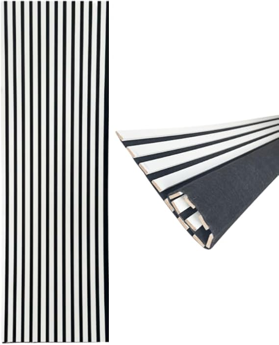 Decoala Akustik Duvar Paneli, Teak Rengi, Ses Yalıtımlı, Modern Stil, 60x275 cm, 9mm Kalınlık, Ahşap Görünümlü (Beyaz)