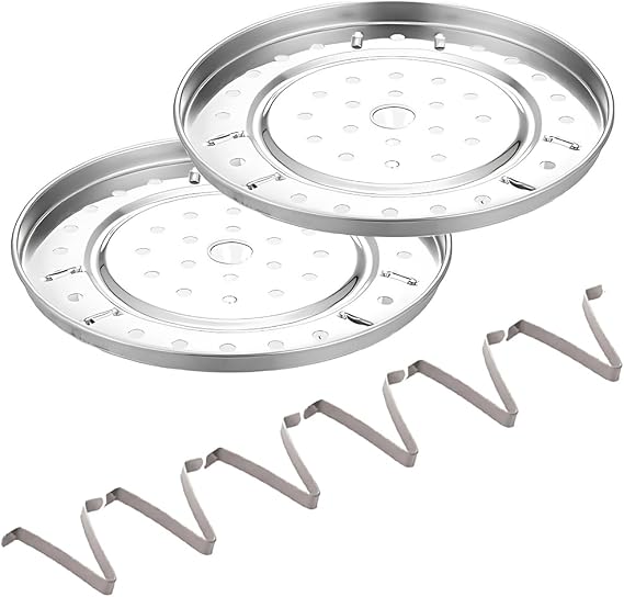 Stainless Steel 10 Inch Food Steam Rack (2-Pack) for Pressure Canner - Detachable Legs - Steam Basket Rack Accessories (10"/25.5cm)