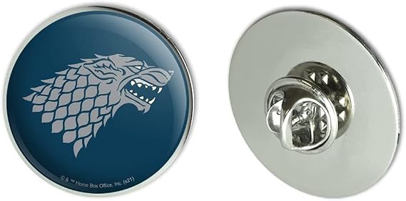 Game of Thrones Stark Sigil Metal 1.1" Tie Tack Hat Lapel Pin Pinback