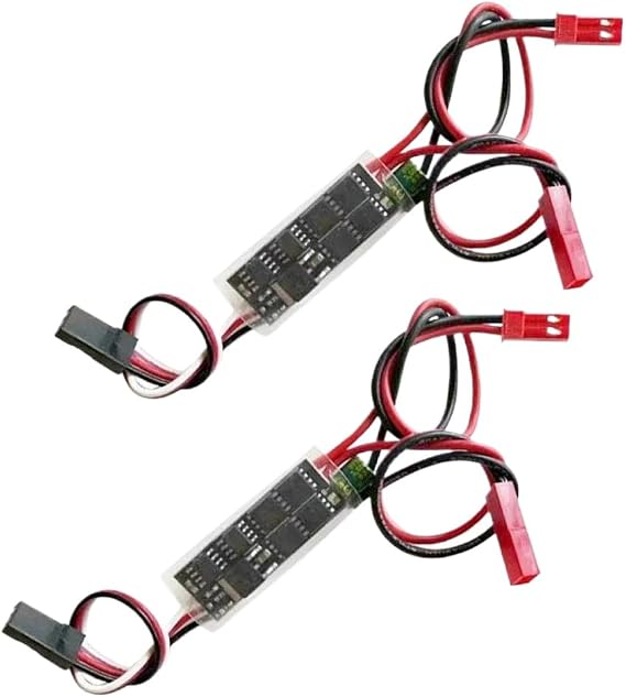 2PCS 2-4S 20A 30A Brushed ESC 6V 16.8V Speed Controller With 5V 1A BEC For RC Crawler Cars Compatible With Standard Remote Control Models(15A)