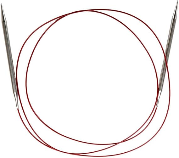 ChiaoGoo Red Lace Circular 60 inch (152cm) Stainless Steel Knitting Needle Size US 11 (8mm) 7060-11