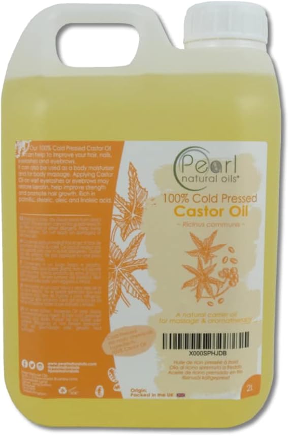 Pure Cold Pressed Castor Oil Vegan, Hexane Free, BP Grade, Non-GMO 2 litres