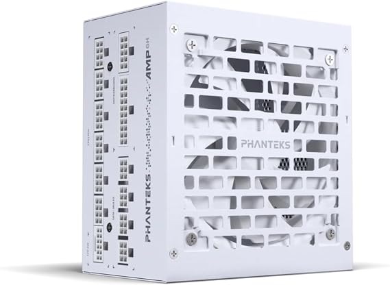 Phanteks AMP GH 850W Gold Power Supply, ATX 3.1 and PCIe 5.1 Platform, Fully Modular Individual Cables, Silent Fanless Mode, White