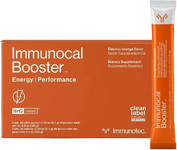 Immunocal Booster Energy Performance Natural Energy & Focus Support with Green Tea, Coffee & Guarana Supports Alertness, Endurance & Cellular Defense (Nrf2) Sugar-Free, Gluten-Free 30 Servings