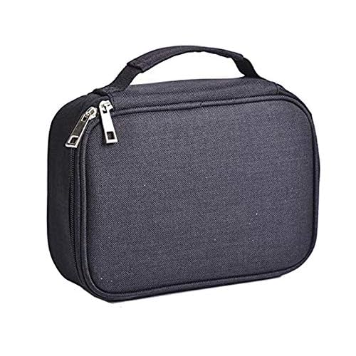 Becho Multifunction Zipper Pencil Case High Capacity Holder Pouch Pen Bag colored Pencil Pen Box 72 Slots Black