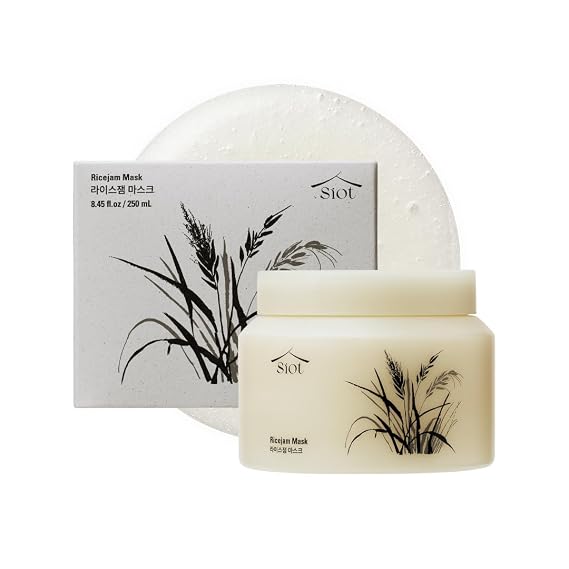 SIOT Rice Jam Mask 8.45 Ounce Korean Icheon Rice Face & Body Mask for Deep Cleansing, Hydrating, Radiant Skin Natural Moisturizing & Purifying Skincare, Smooth & Soft Skin Treatment