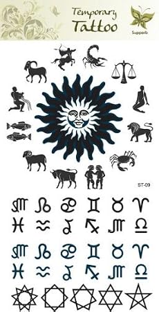 Supperb Temporary Tattoos - Zodiac Temporary Tattoos