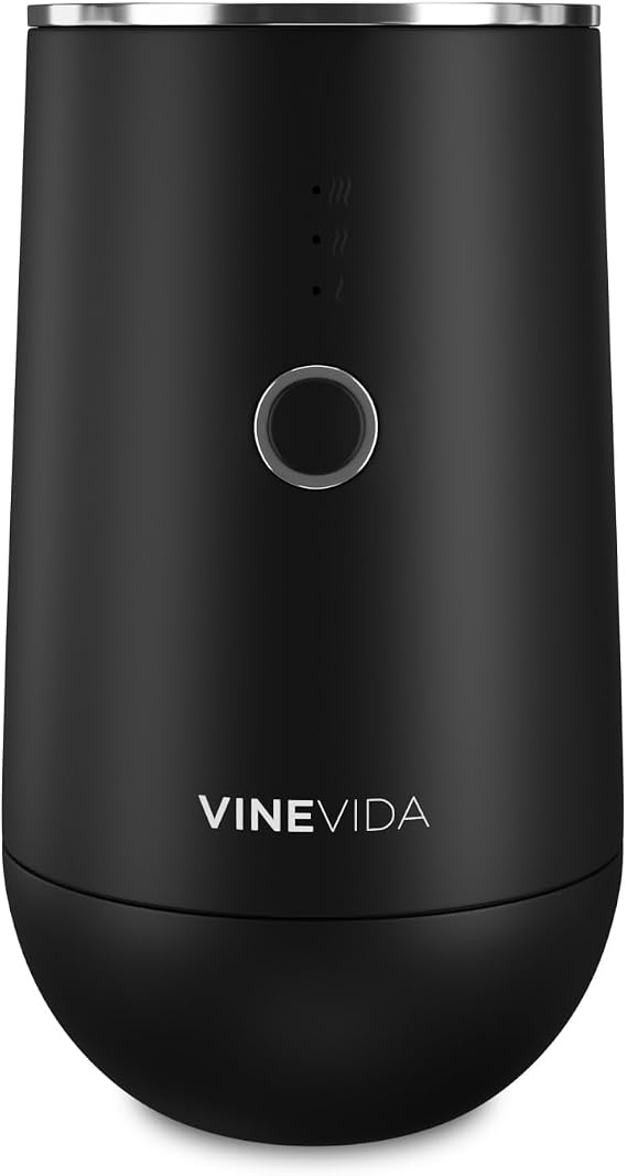 VINEVIDA Waterless Diffuser - Essential Oil Diffuser for Home - Black Scent Diffuser for Home, Battery Operated Aromatherapy Diffuser - Car, Room Fragrance Air Diffuser
