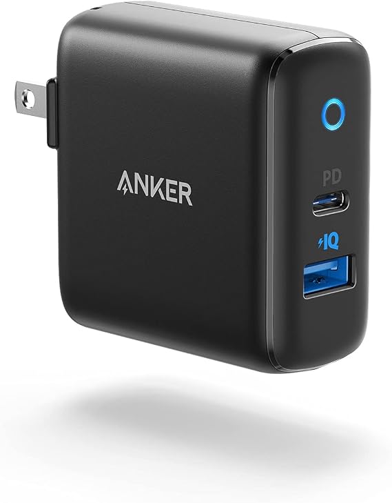 USB C Charger, Anker 32W 2 Port Charger with 20W USB C Power Adapter, PowerPort PD 2 with Foldable Plug for iPad/iPad mini, for iPhone 14/14 Plus/14 Pro/14 Pro Max/13, Pixel, Galaxy, and More