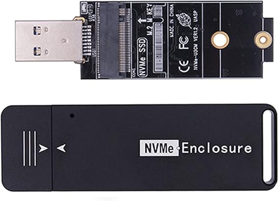 CY M.2 NVME SSD Enclosure Adapter USB 3.1 Gen2 10Gbp to NVME PCI-E M-Key Solid State Drive External Enclosure for 2242mm 2230mm NVMe M-Key M.2 SSD