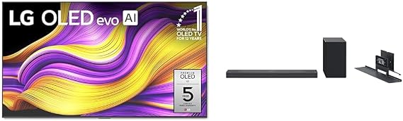LG 65-Inch Class OLED evo AI 4K G5 Series Smart TV (OLED65G5WUA, 2025) LG SC9S 3.1.3-Channel Perfect Matching Soundbar (2024 Model)