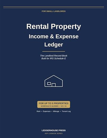 Rental Property Income & Expense Ledger: The Landlord Record Book Built for IRS Schedule E Track Rent, Expenses, Mileage, Tenants, and 7-Year Audit ... for Up to 5 Properties | 8.5 x 11 inches