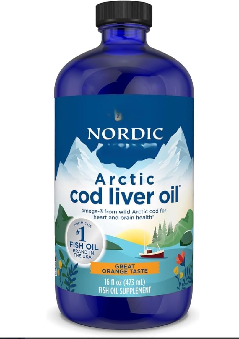 Nordic's Omega-3, Cod Oil, Non-GMO, Gluten Free, Orange Flavor, 473 ml