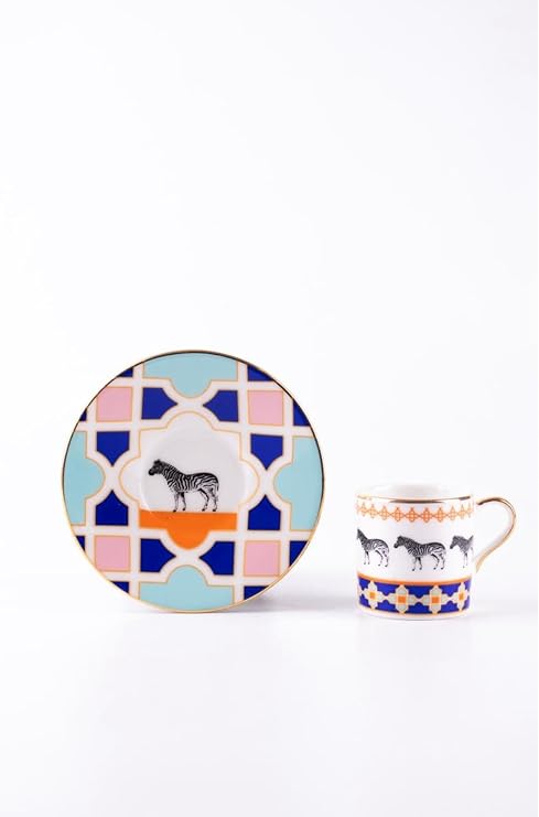 Jaolu Porcelain Turkish Coffee Cup Set (For 6 Persons)