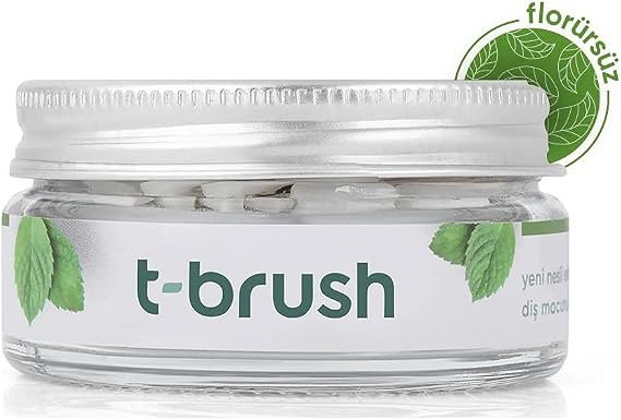 t-brush Nane Aromalı Flörürsüz Diş Macunu Tableti