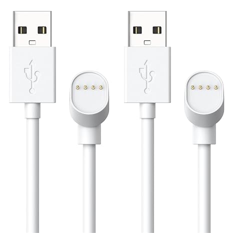 TUSITA Charge Cable Compatible Google Nest Cam 1M - Magnetic Charging Camera Wire, 2-Pack