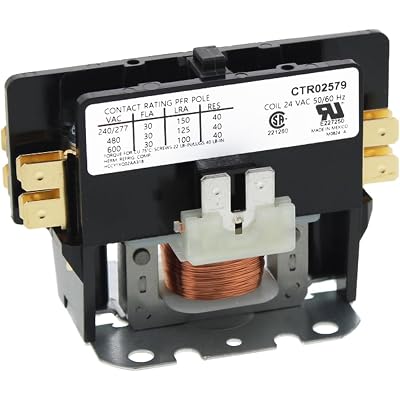 Replacement for Trane Single Pole / 1 Pole 30 Amp 24 Volt Coil Condenser Contactor CTR02579
