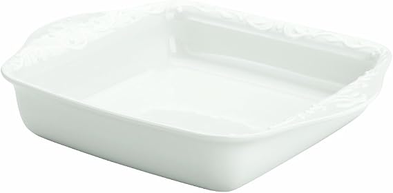 Lenox Opal Innocence Carved 8-Inch Square Baker