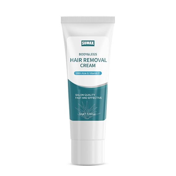SUMAX Hair Removal Cream for Women 50G Travel Size Depilatory Cream Painless Facial Hair Removal Cream for Sensitive Skin Body Cream Hair Remover for Bikini, Arms, Legs, Underarm Hair Removal - 1 Pack