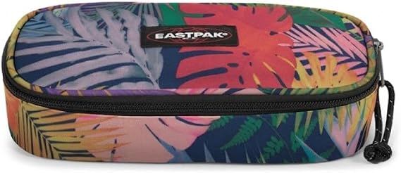 EASTPAK Oval Pencil Case for 1 Person - Organised Stationery Bag with Inner Compartments and Zip Pocket, 5 x 22 x 9 cm - Brize Retro Navy