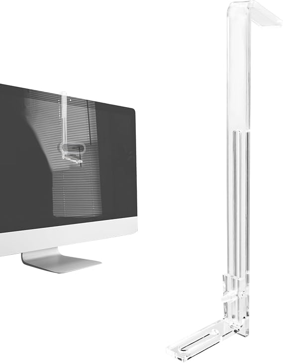Webcam Mount for Monitor, 1/4 inch Screw - Universal Clip-On Holder | Center Screen/Middle Screen Webcam Mount for Logitech Brio, OBSBOT, Microsoft, Nexigo Webcams