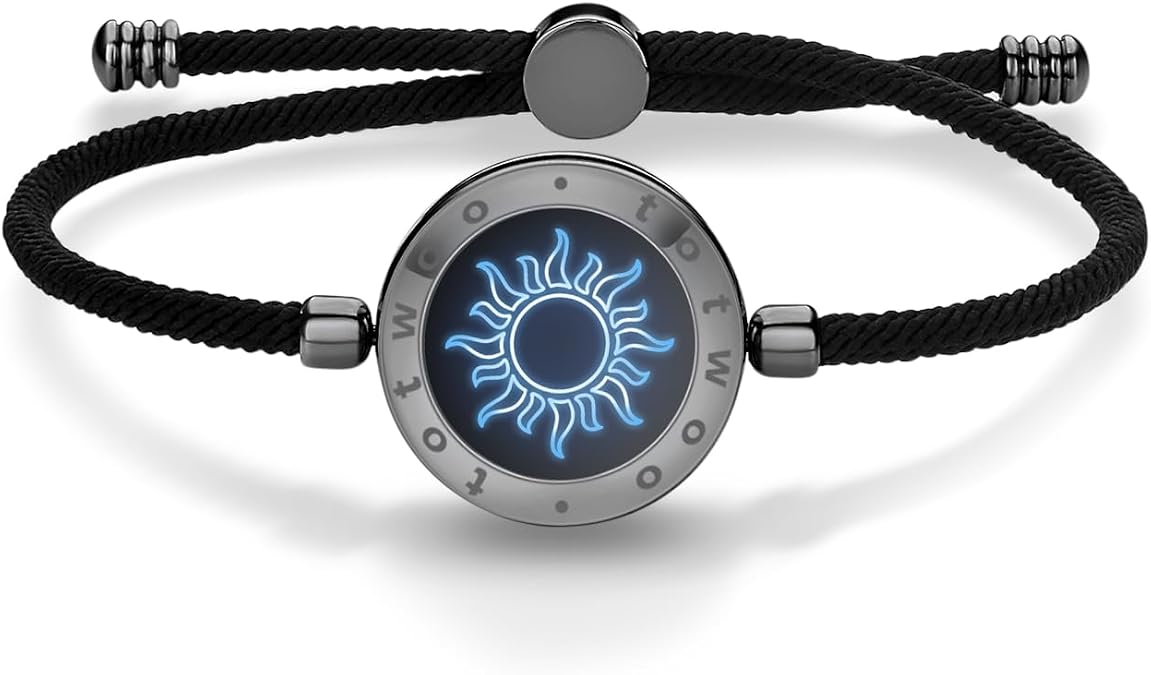 TOTWOO Sun and Moon Long Distance Touch Bracelets for Couples