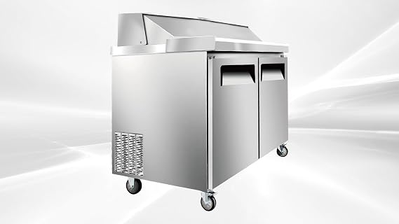 Commercial Sandwich Prep Table Refrigerator, 36.4x30.1x43.3 inches, 9.68 cu.ft, Stainless Steel, LED Lighting ASR-0976 ETL
