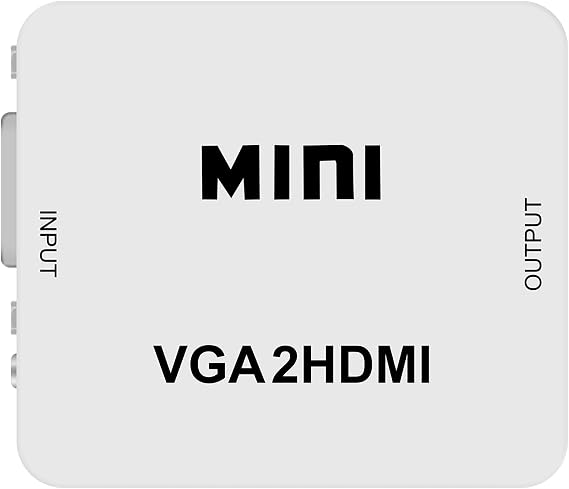 Mini 1080P VGA to HDMI Adapter Converter VGA2HDMI Converter Connector with Audio for PC Laptop to HDTV Projector